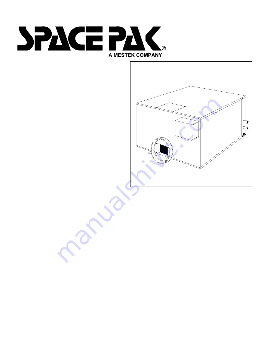 Mestek Space Pak ESP-2430D Installation, Operation & Maintenance Manual Download Page 1