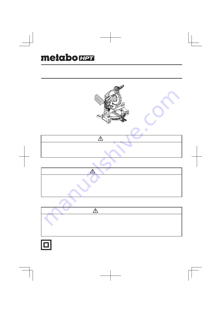 Metabo HPT C12FDHB Safety Instructions And Instruction Manual Download Page 1