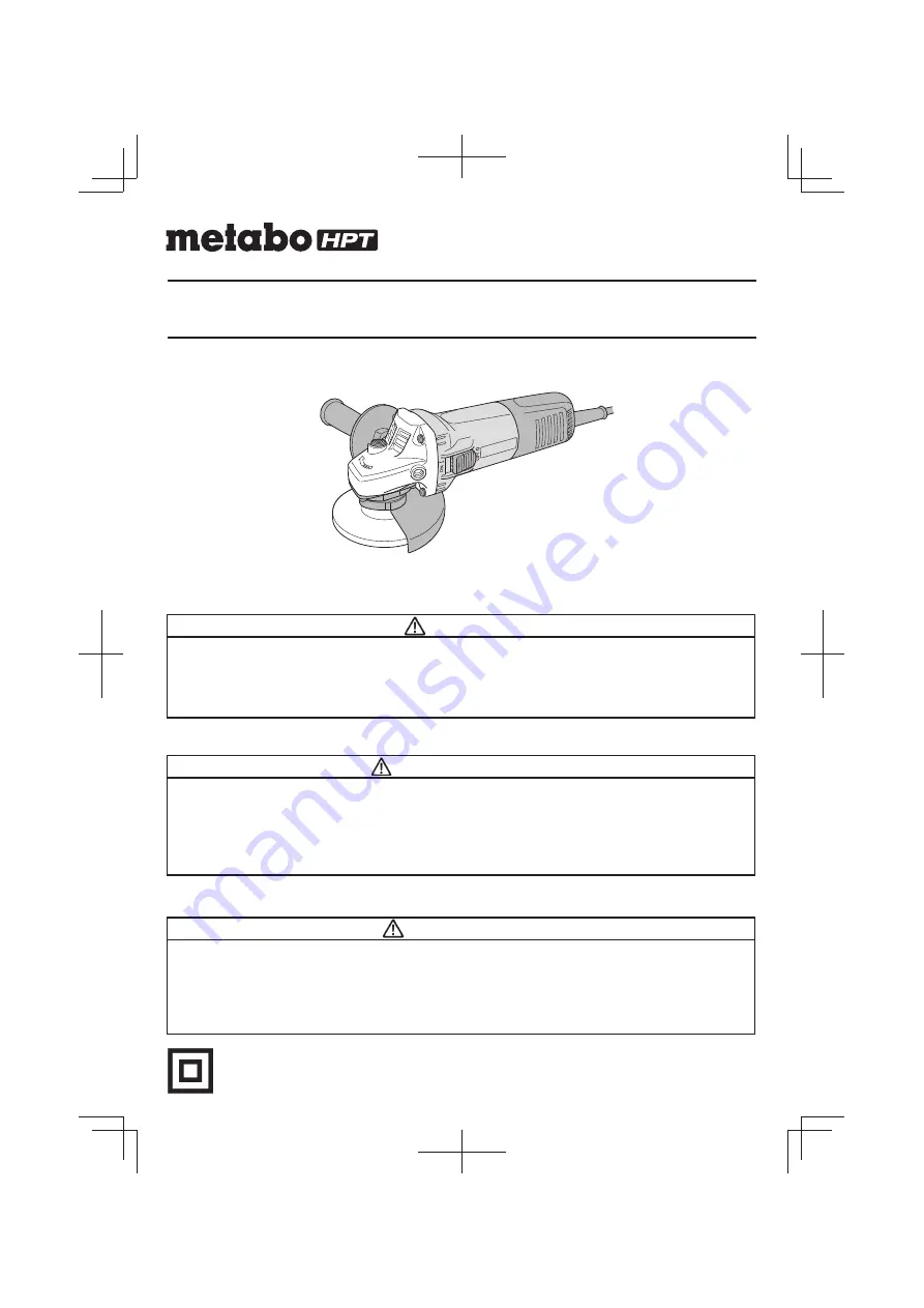 Metabo HPT G 12SR4 Скачать руководство пользователя страница 1