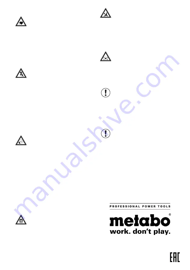 Metabo 341161780 Original Instructions Manual Download Page 16