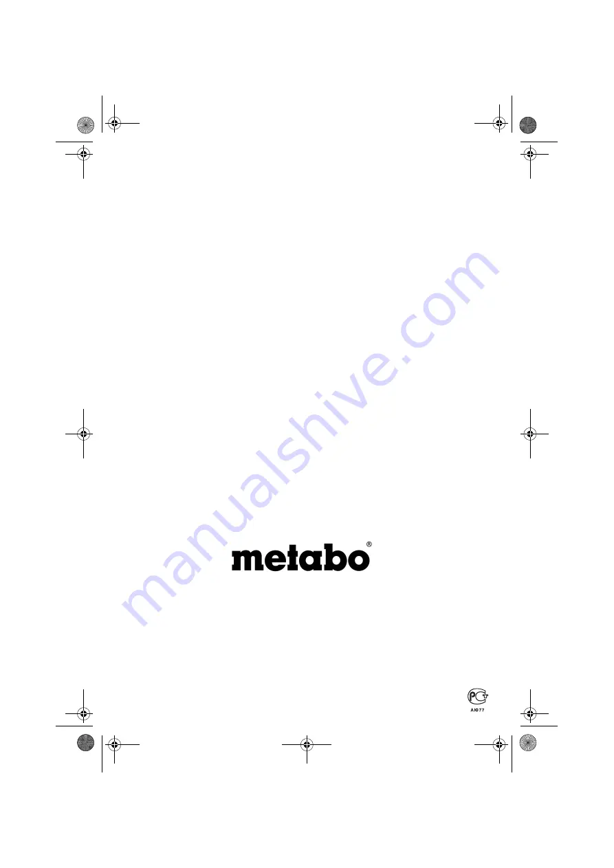 Metabo BDE 1100 - Original Instructions Manual Download Page 64