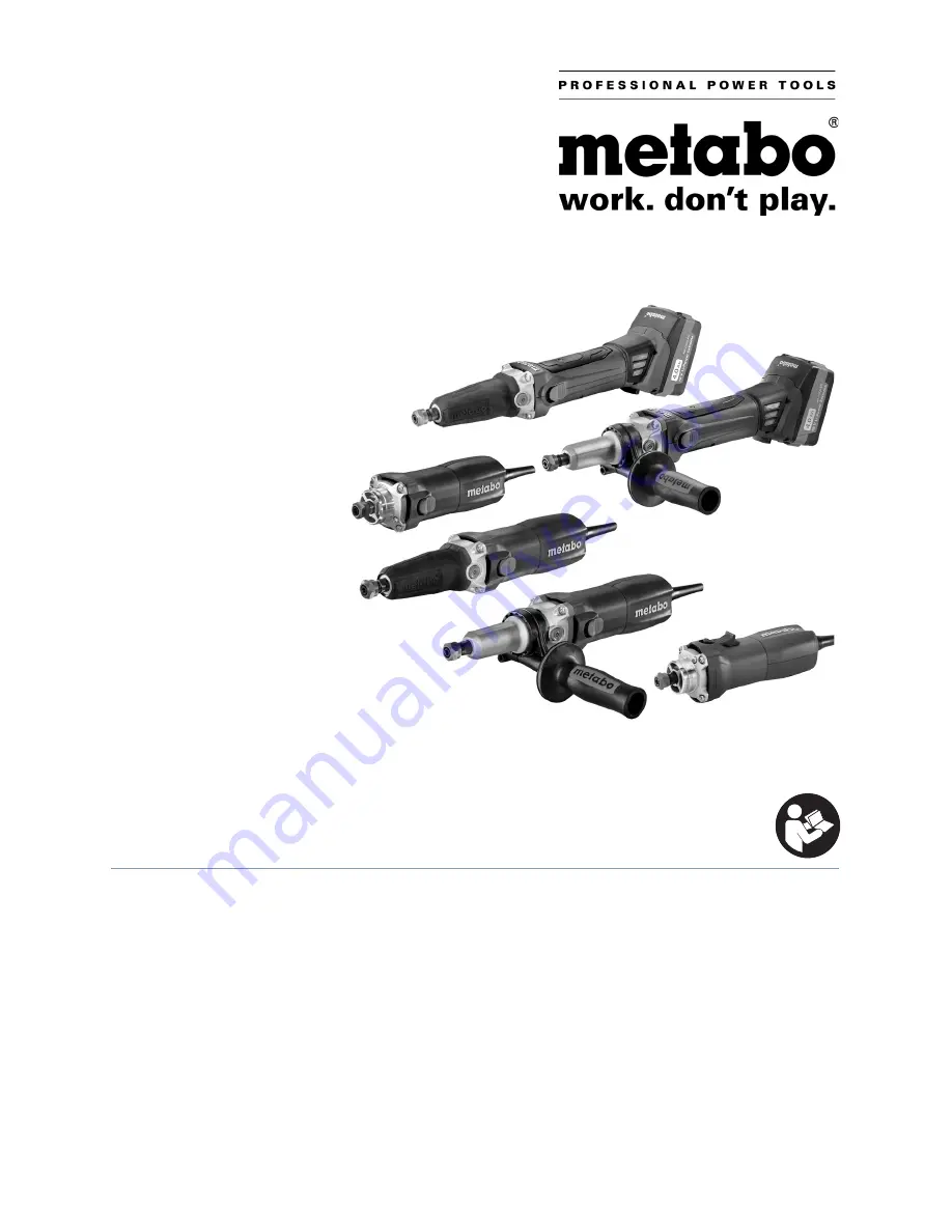 Metabo GA 18 LTX Operating Instructions Manual Download Page 1