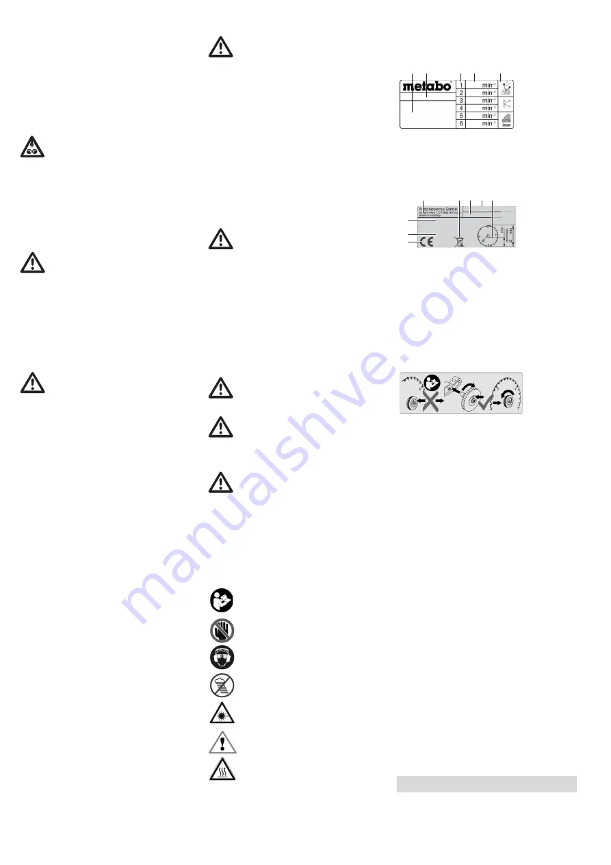 Metabo KGS 254 I Plus Original Instructions Manual Download Page 9