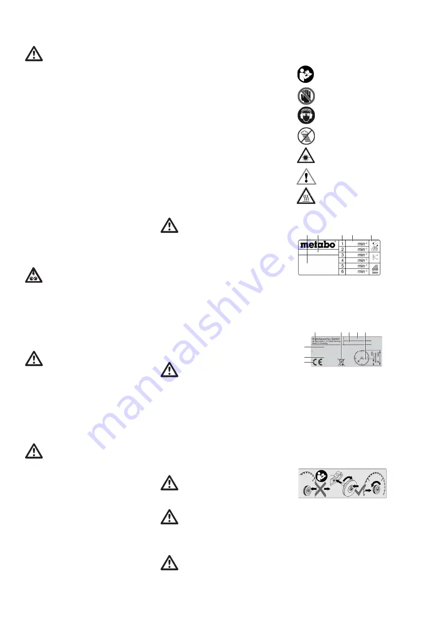 Metabo KGS 254 I Plus Original Instructions Manual Download Page 92