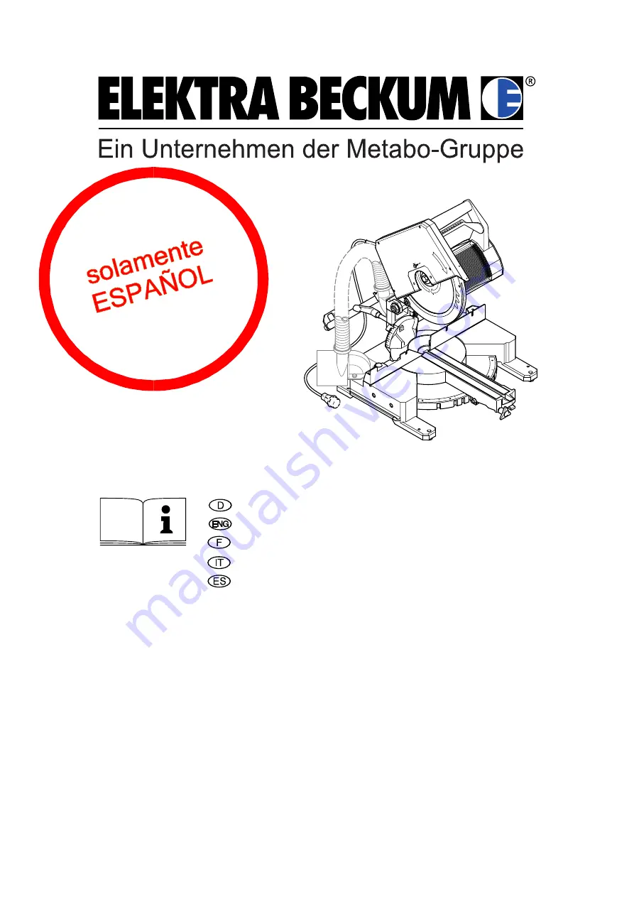 Metabo KGS 301 Operating Instruction Download Page 1