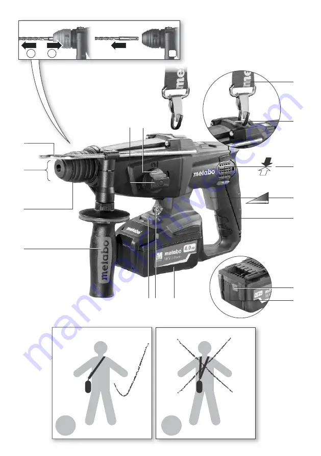 Metabo KHA 18 LTX Operating Instructions Manual Download Page 2