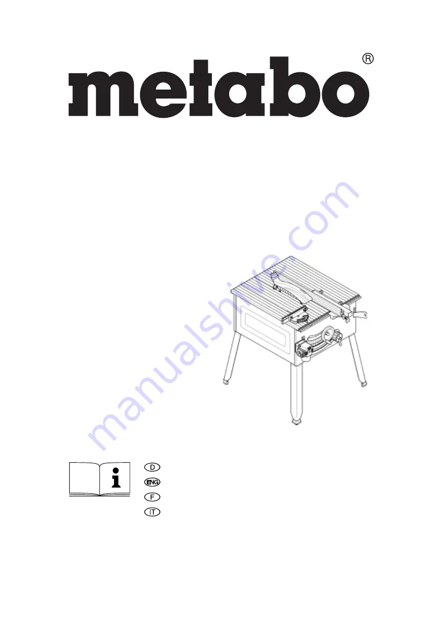 Metabo PK 255 Original Operating Instructions Download Page 1