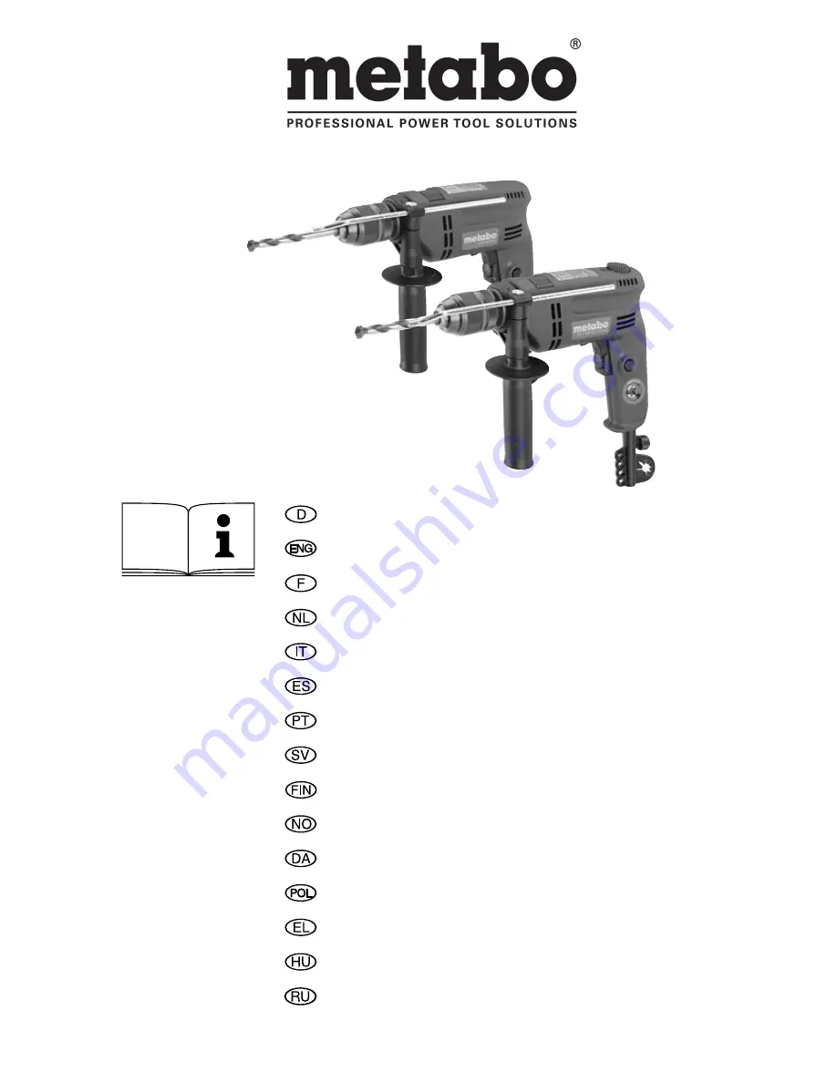 Metabo Sb e 600 R+L User Manual Download Page 1