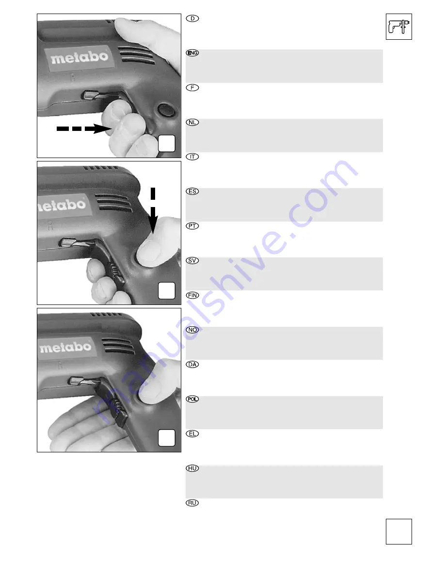 Metabo Sb e 600 R+L User Manual Download Page 27