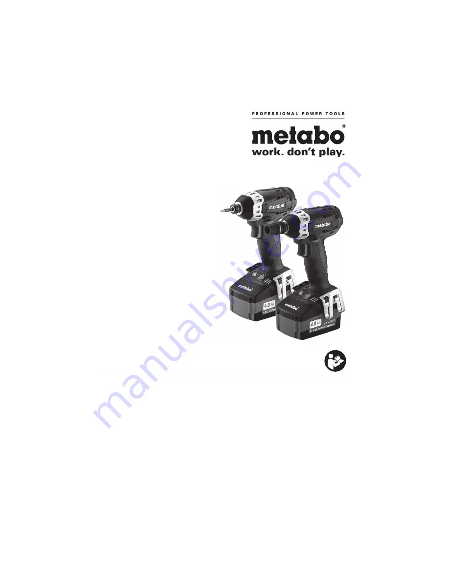 Metabo SSD 18 LT Operating Instructions Manual Download Page 1