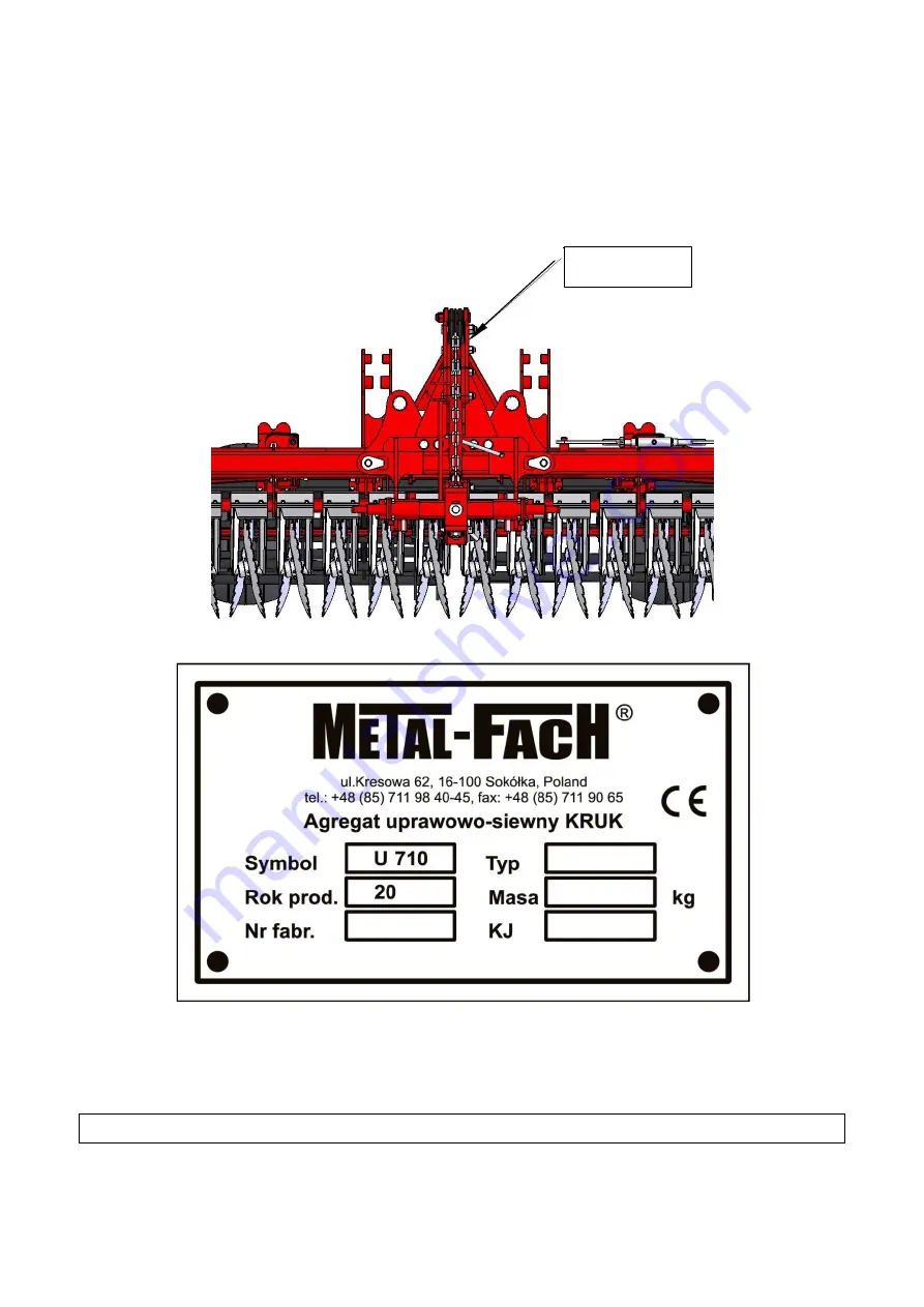 Metal-Fach KRUK U-710 Operating Instructions Manual Download Page 3