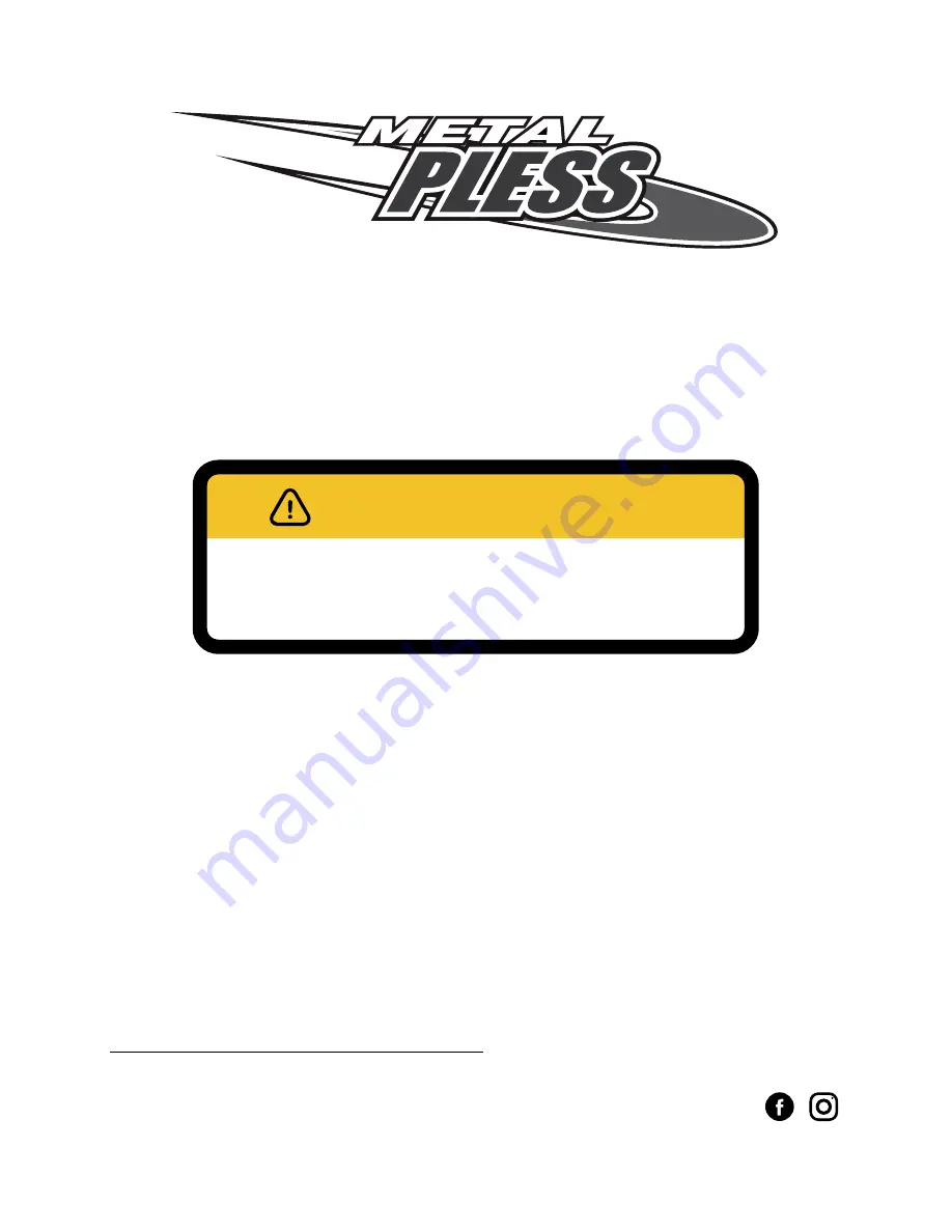 METAL PLESS PLOWMAXX PLBH 0736-13 Owner'S Manual Download Page 24