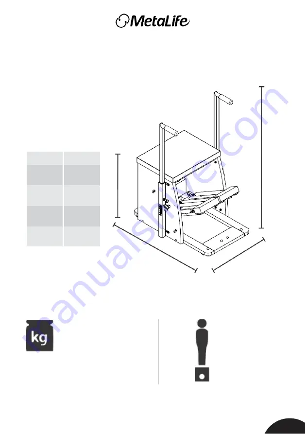 MetaLife STEP CHAIR Скачать руководство пользователя страница 5