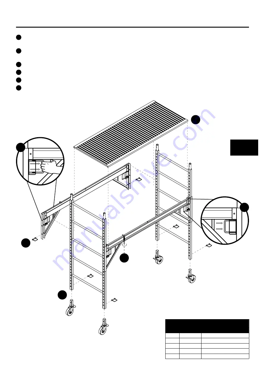 MetalTech 6' BAKER ALU Series Operational Safety And Assembly Instructions Download Page 3