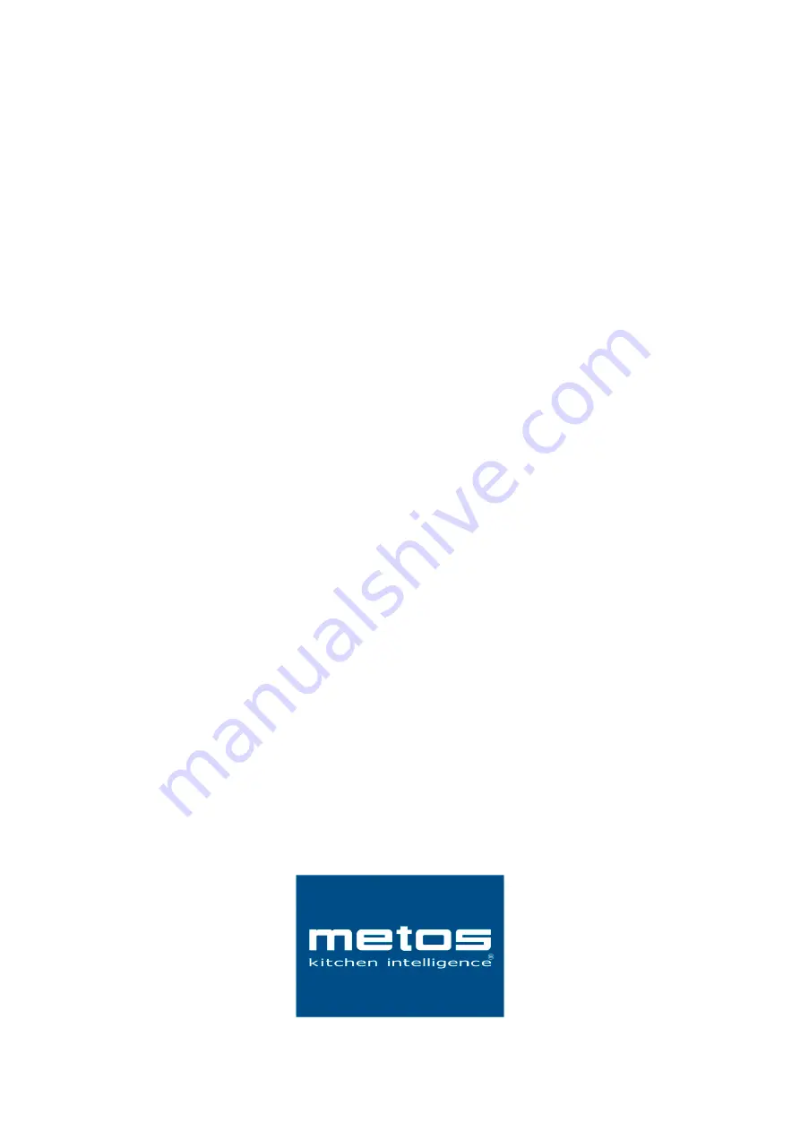 Metos 4040340 Installation And User Manual Download Page 29