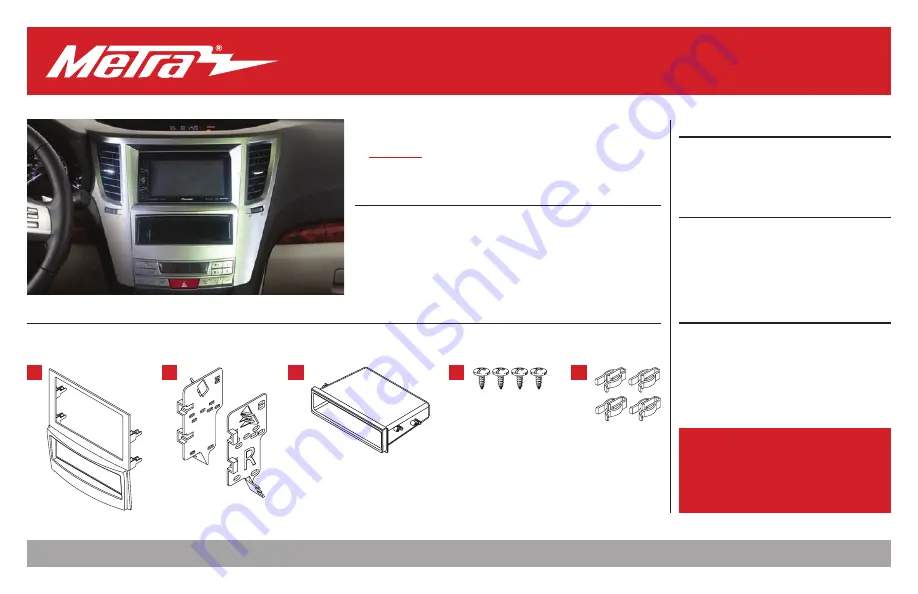 Metra Electronics 95-8910S Installation Instructions Download Page 1