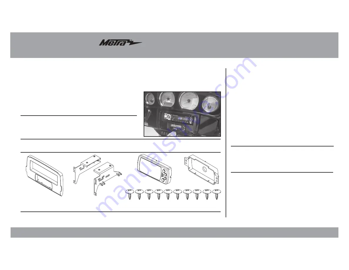 Metra Electronics 99-9700 Скачать руководство пользователя страница 1