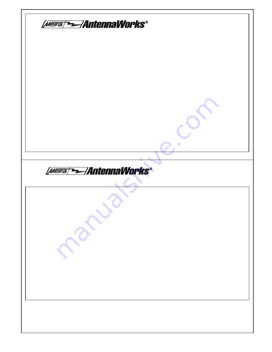 Metra Electronics AntennaWorks PW22 Installation Instruction Download Page 7