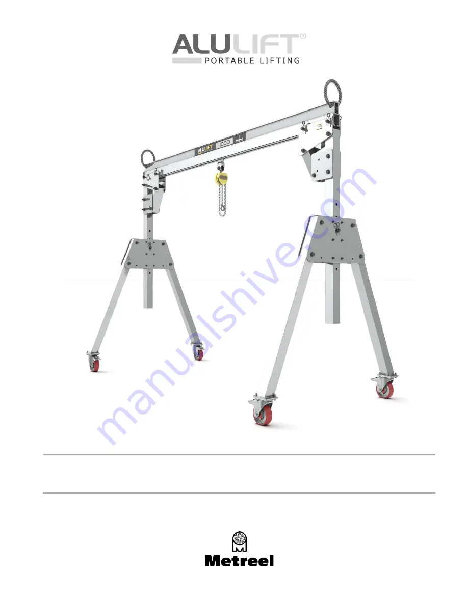 Metreel ALULIFT Operation & Maintenance Instructions Manual Download Page 1