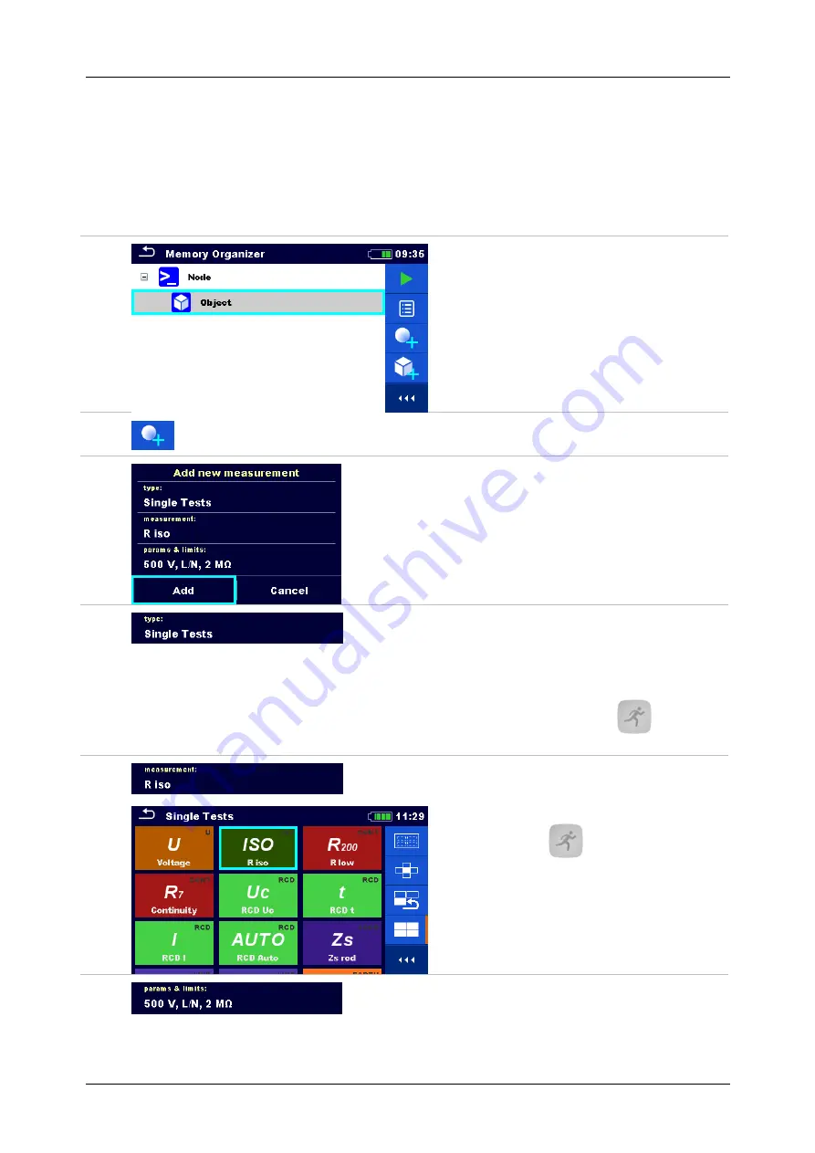 METREL EurotestXD MI 3155 Instruction Manual Download Page 70