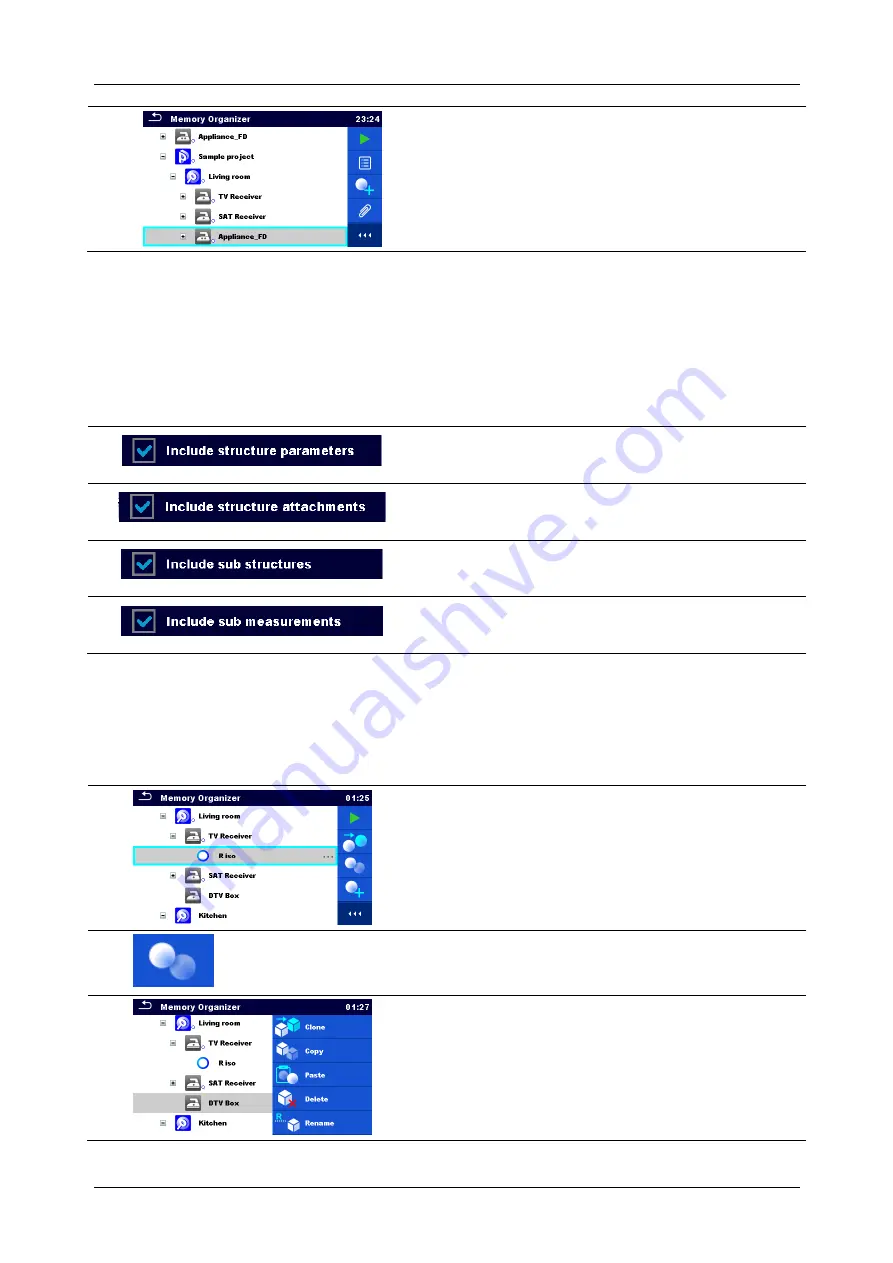 METREL MultiServicerXD MI 3325 Instruction Manual Download Page 65