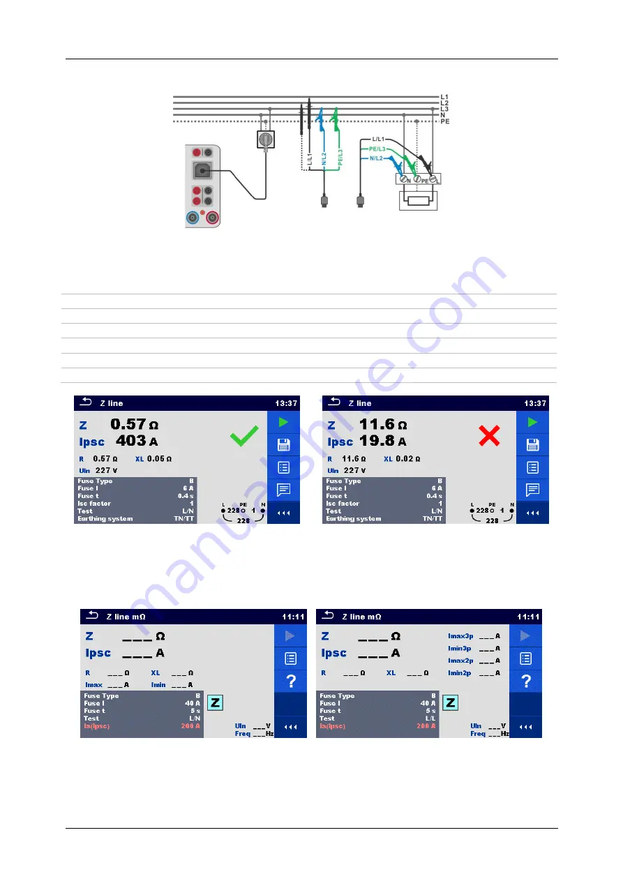 METREL MultiServicerXD MI 3325 Instruction Manual Download Page 116