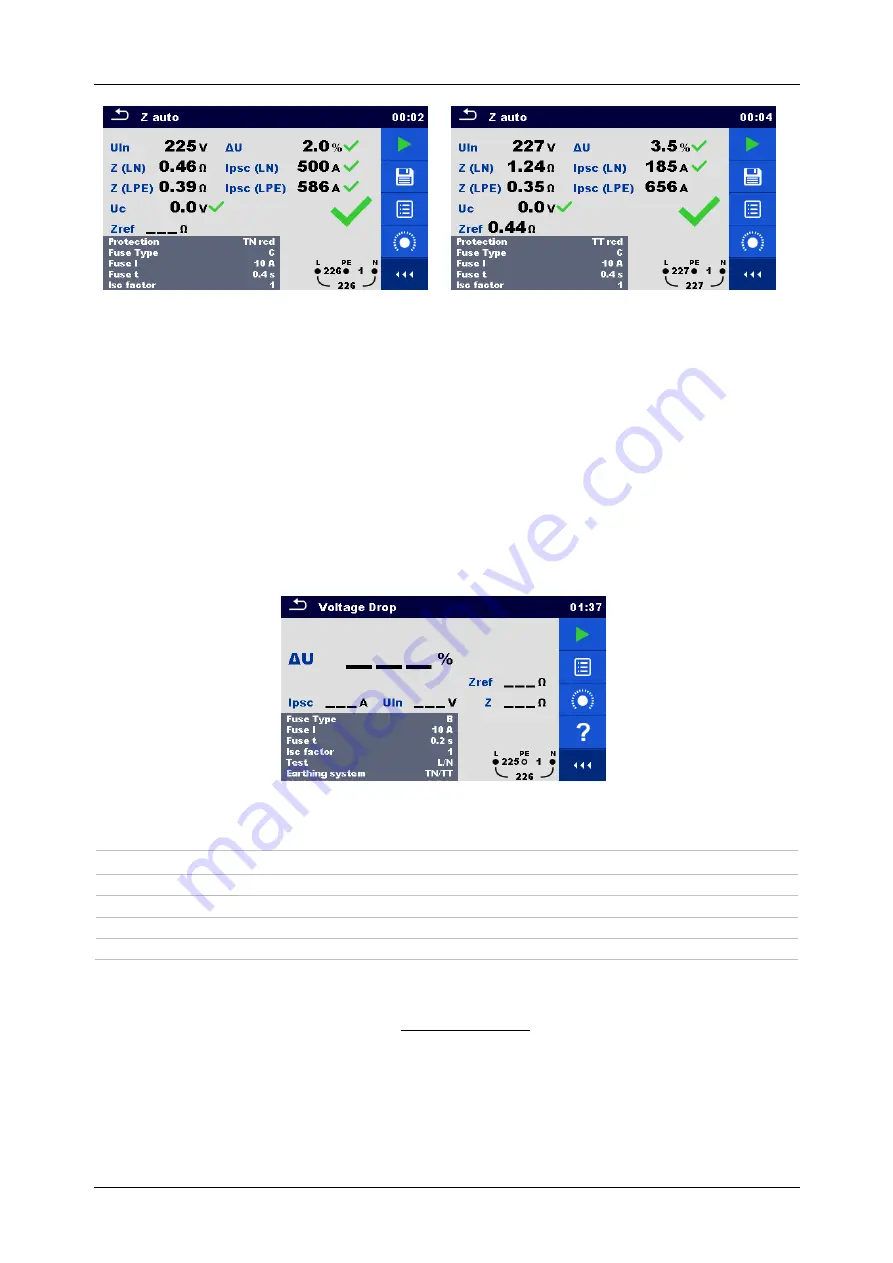 METREL MultiServicerXD MI 3325 Instruction Manual Download Page 121