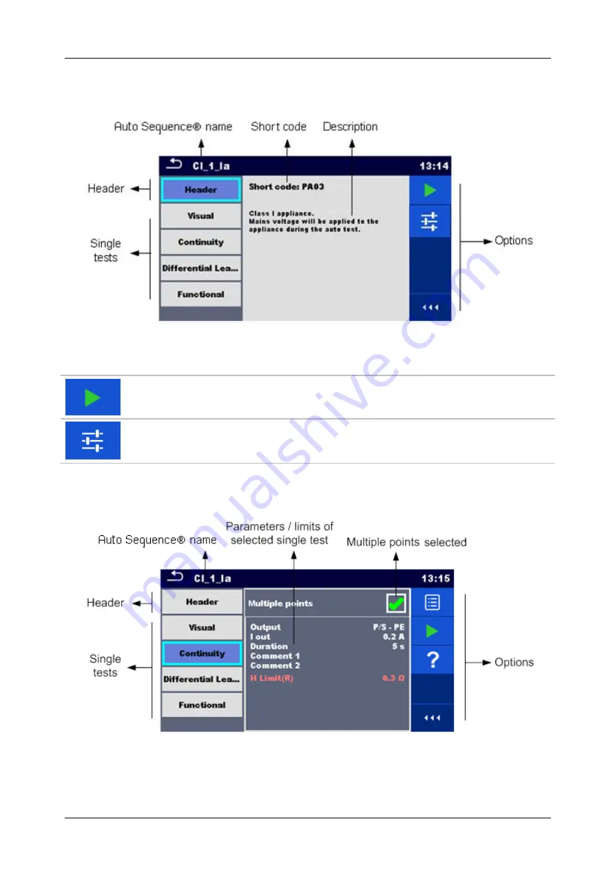 METREL MultiServicerXD MI 3325 Instruction Manual Download Page 151