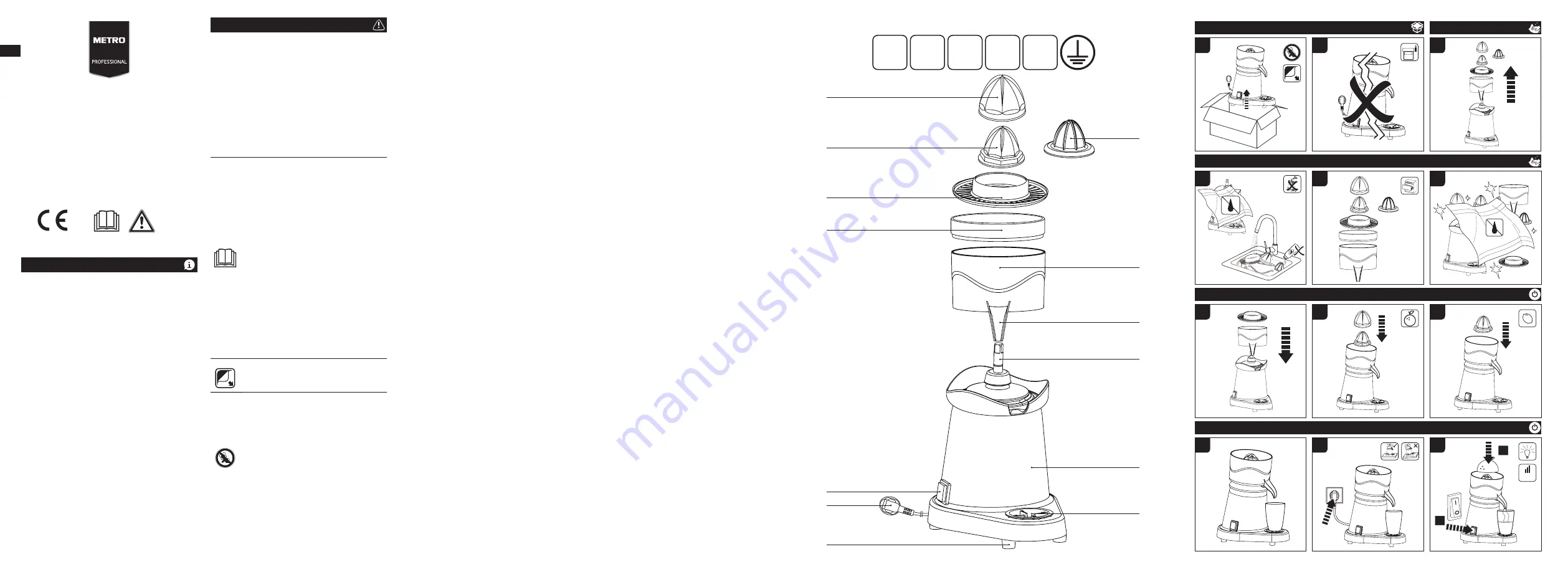 METRO PROFESSIONAL GJU1101 Instruction Manual Download Page 2