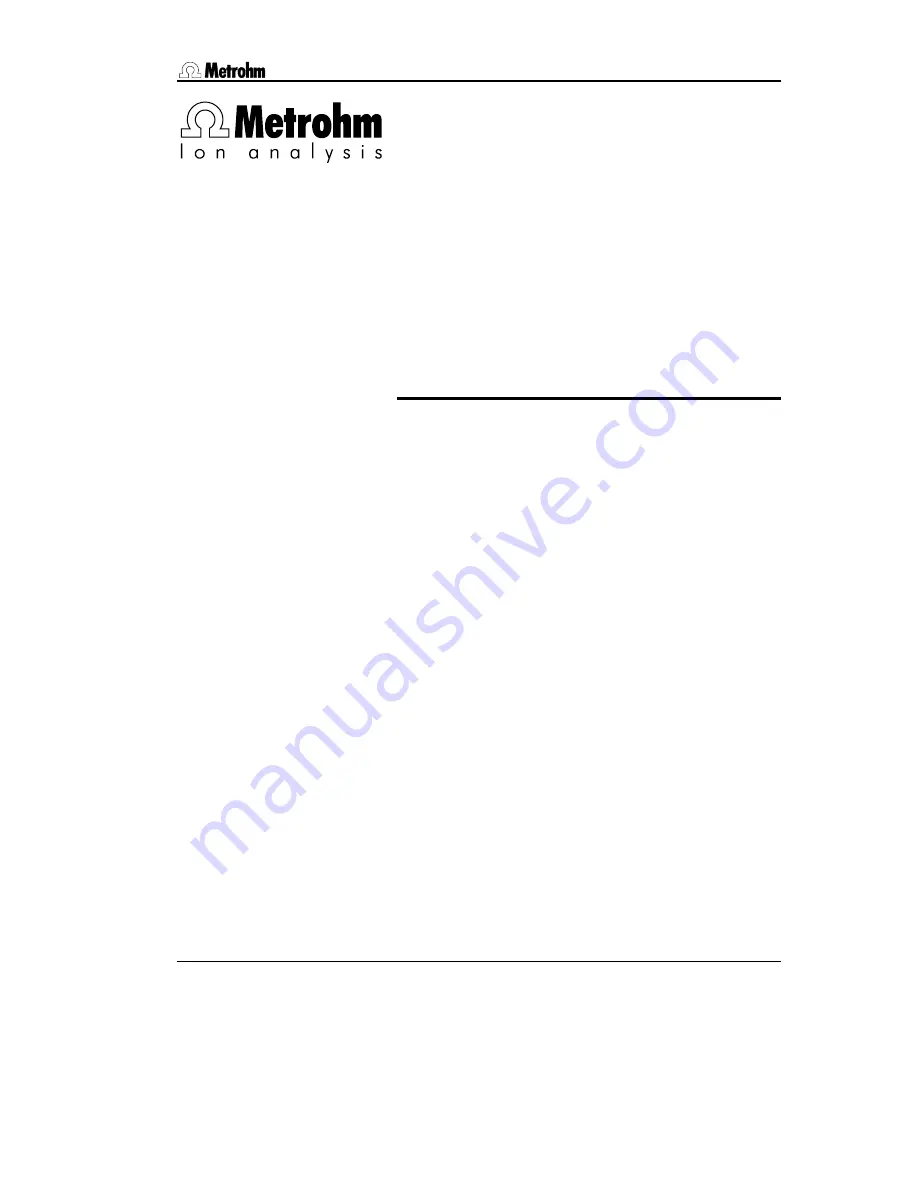 Metrohm 799 GPT Titrino Short Instructions For Use Download Page 1