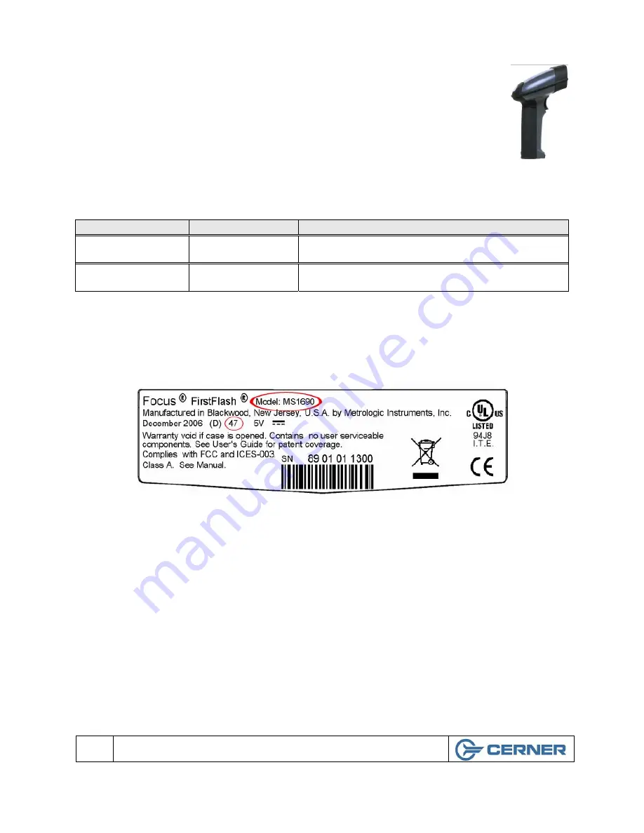 Metrologic MS1633 FocusBT Скачать руководство пользователя страница 4