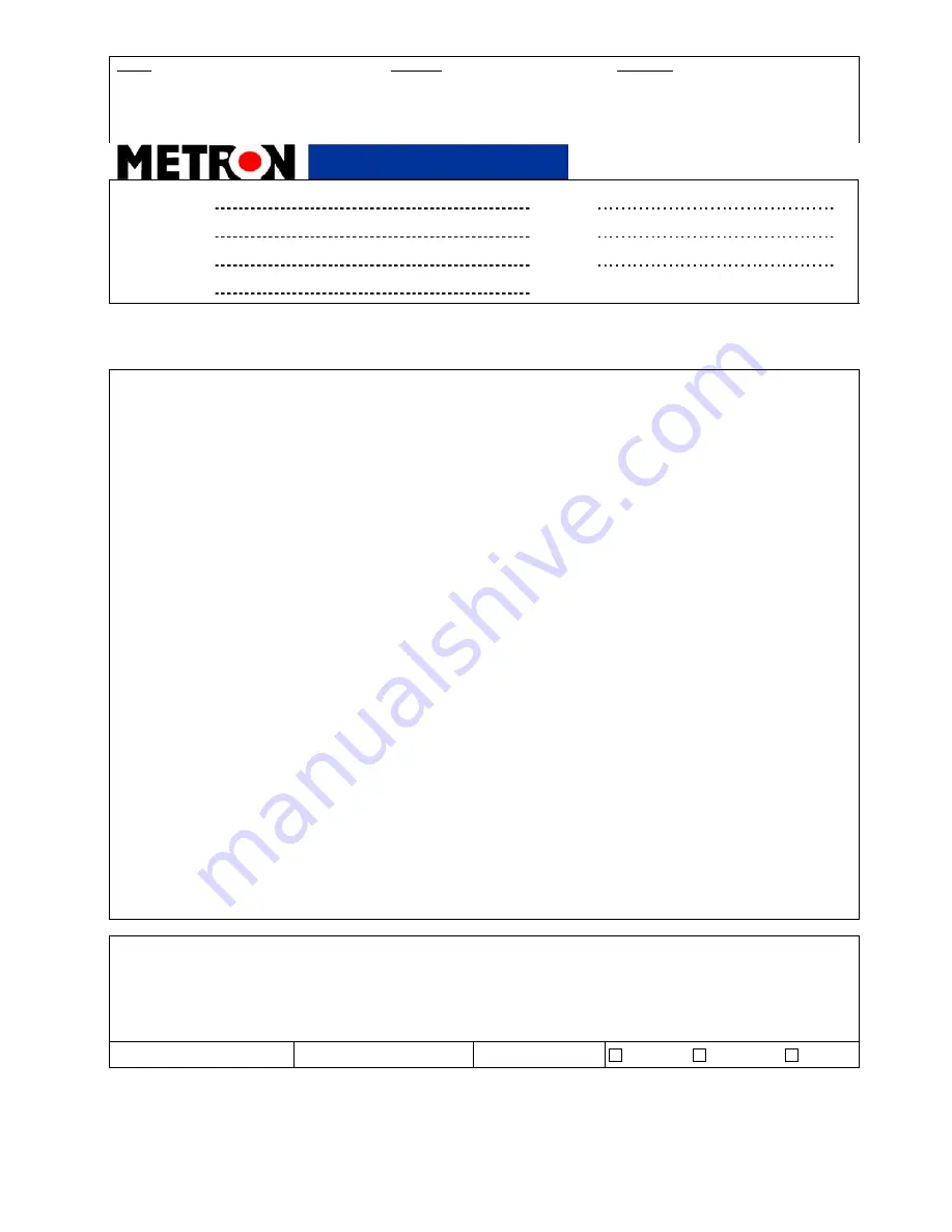 METRON QA-1290 User & Service Manual Download Page 63