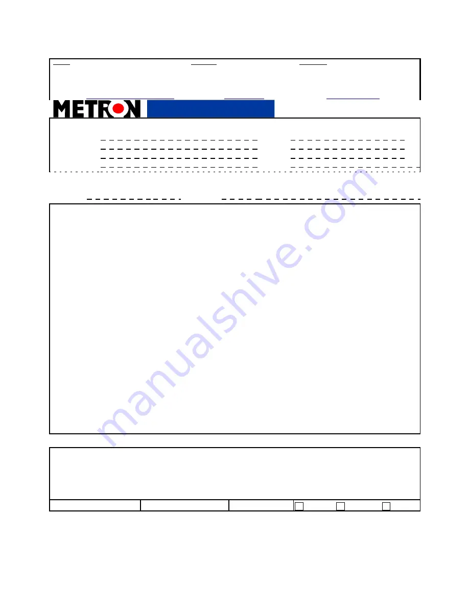 METRON QA-ES User & Service Manual Download Page 54