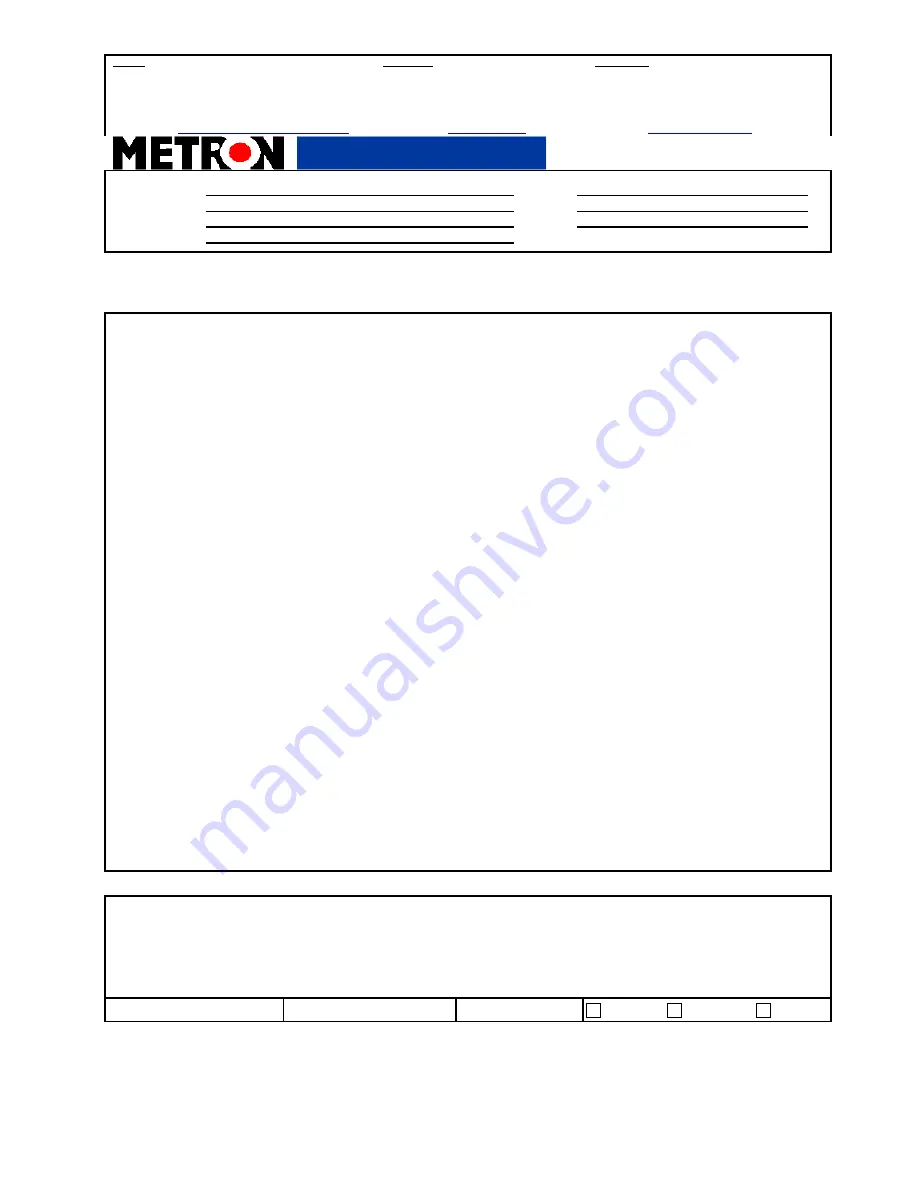 METRON QA-ST User And Service Manual Download Page 46