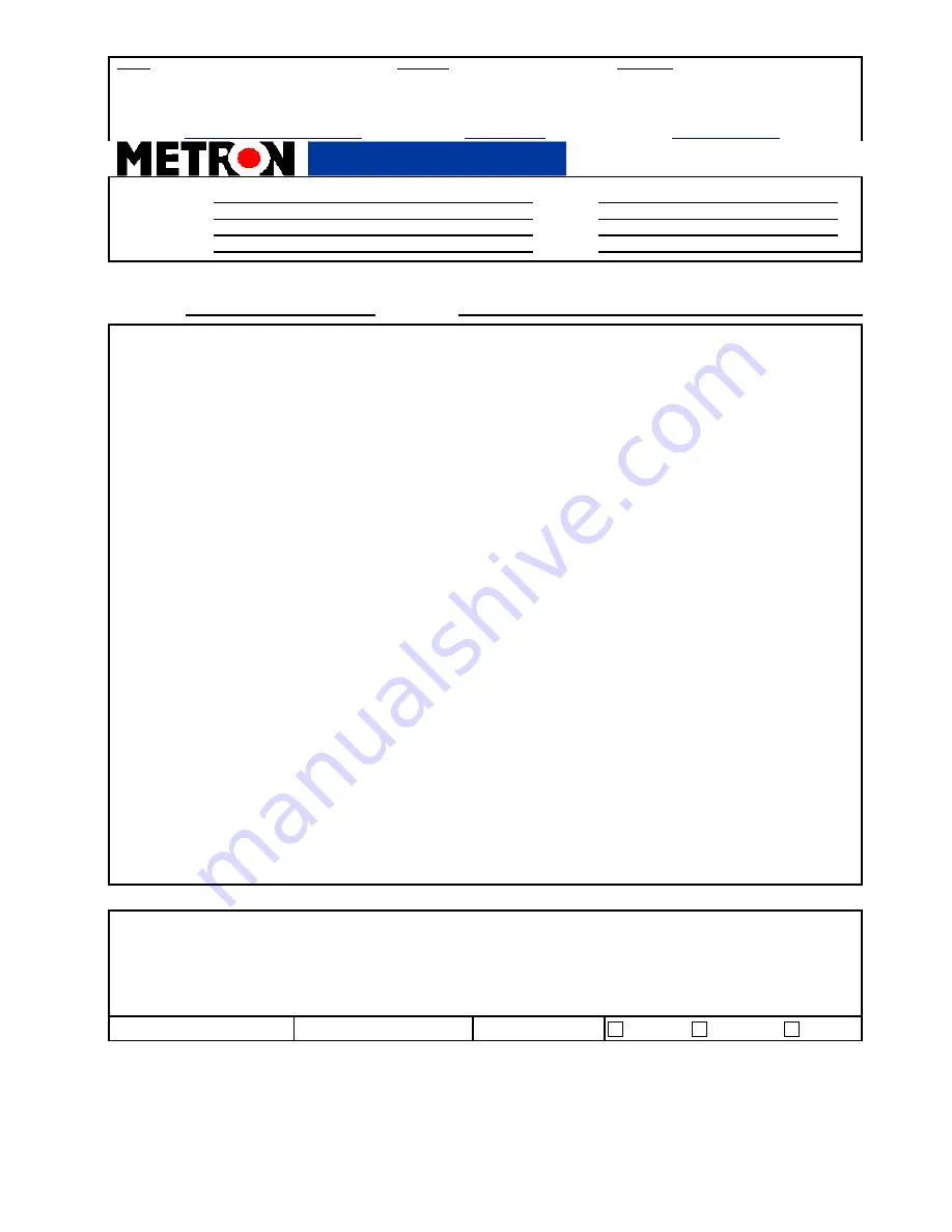 METRON QA-ST User And Service Manual Download Page 47