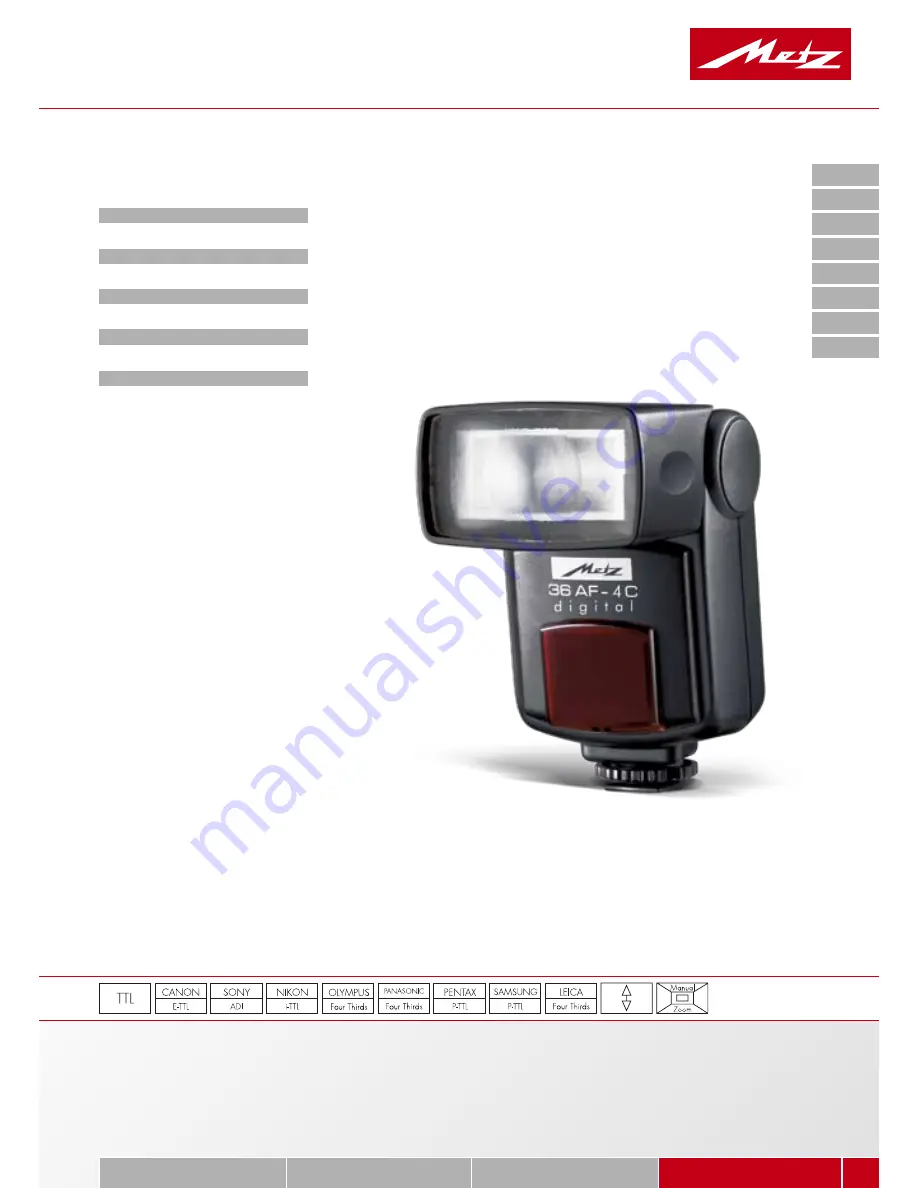 Metz Camera Flash Light Brochure Download Page 17