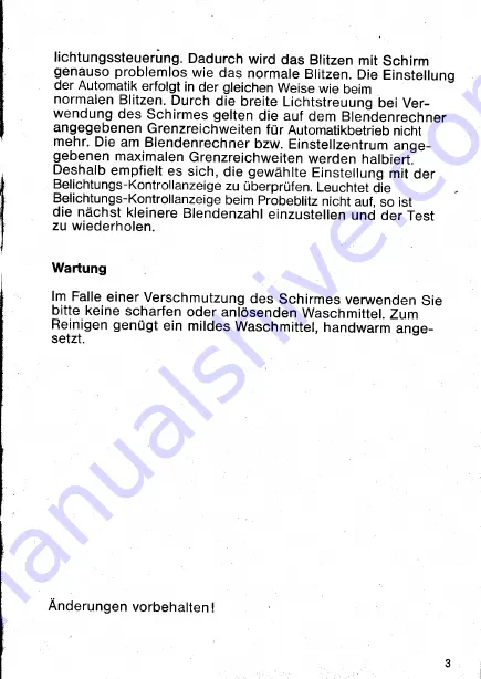 Metz MECABLITZ REFLEXSCHIRM 60-30 Operating Instructions Manual Download Page 8