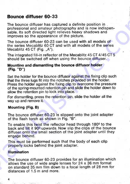 Metz MECABLITZ REFLEXSCHIRM 60-30 Operating Instructions Manual Download Page 9