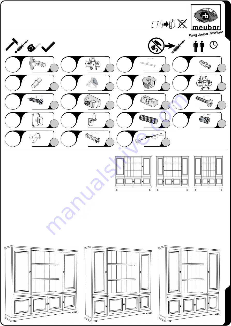 meubar KENT WB6 Assembly Instruction Manual Download Page 1