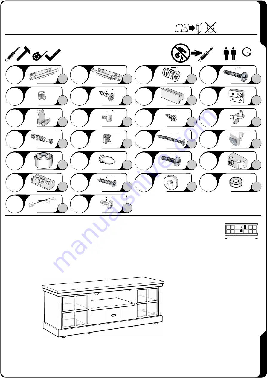 meubar ORANGE TV7 Assembly Instruction Manual Download Page 1