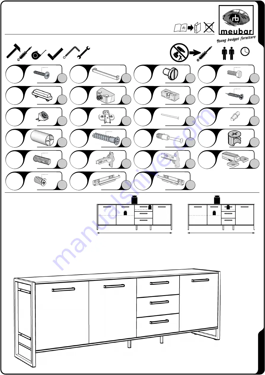 meubar SAMIR DR6 Assembly Instruction Manual Download Page 1