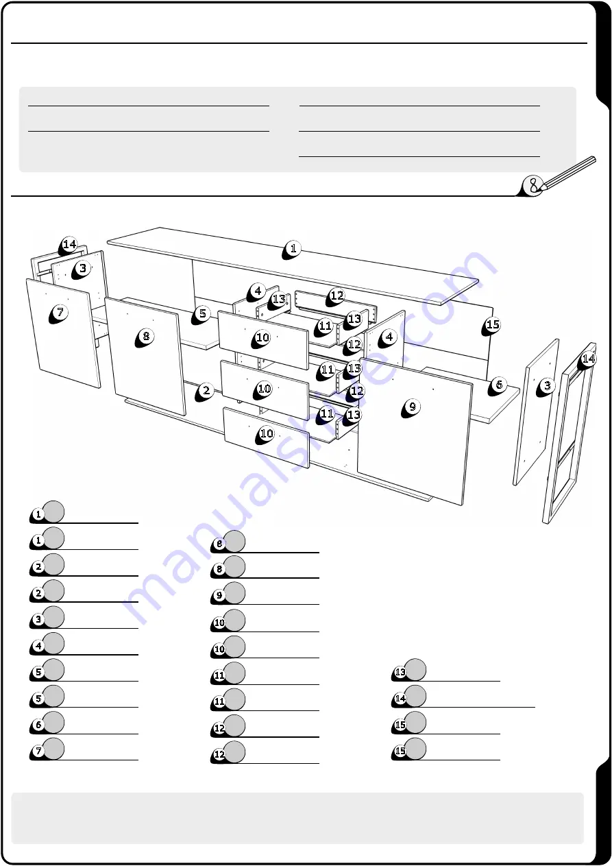 meubar SAMIR DR6 Assembly Instruction Manual Download Page 12