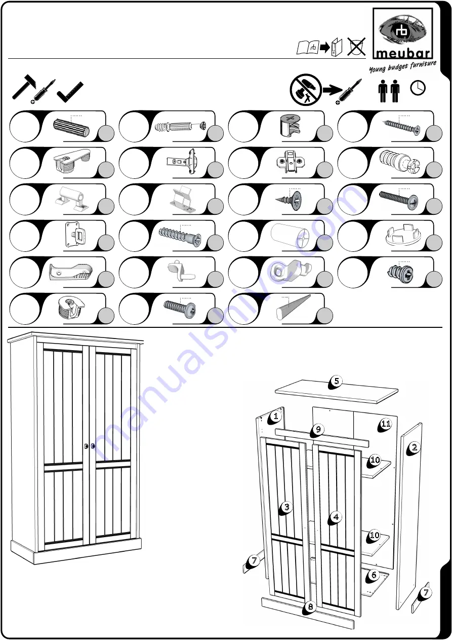 meubar YORK K2 Assembly Instruction Manual Download Page 1