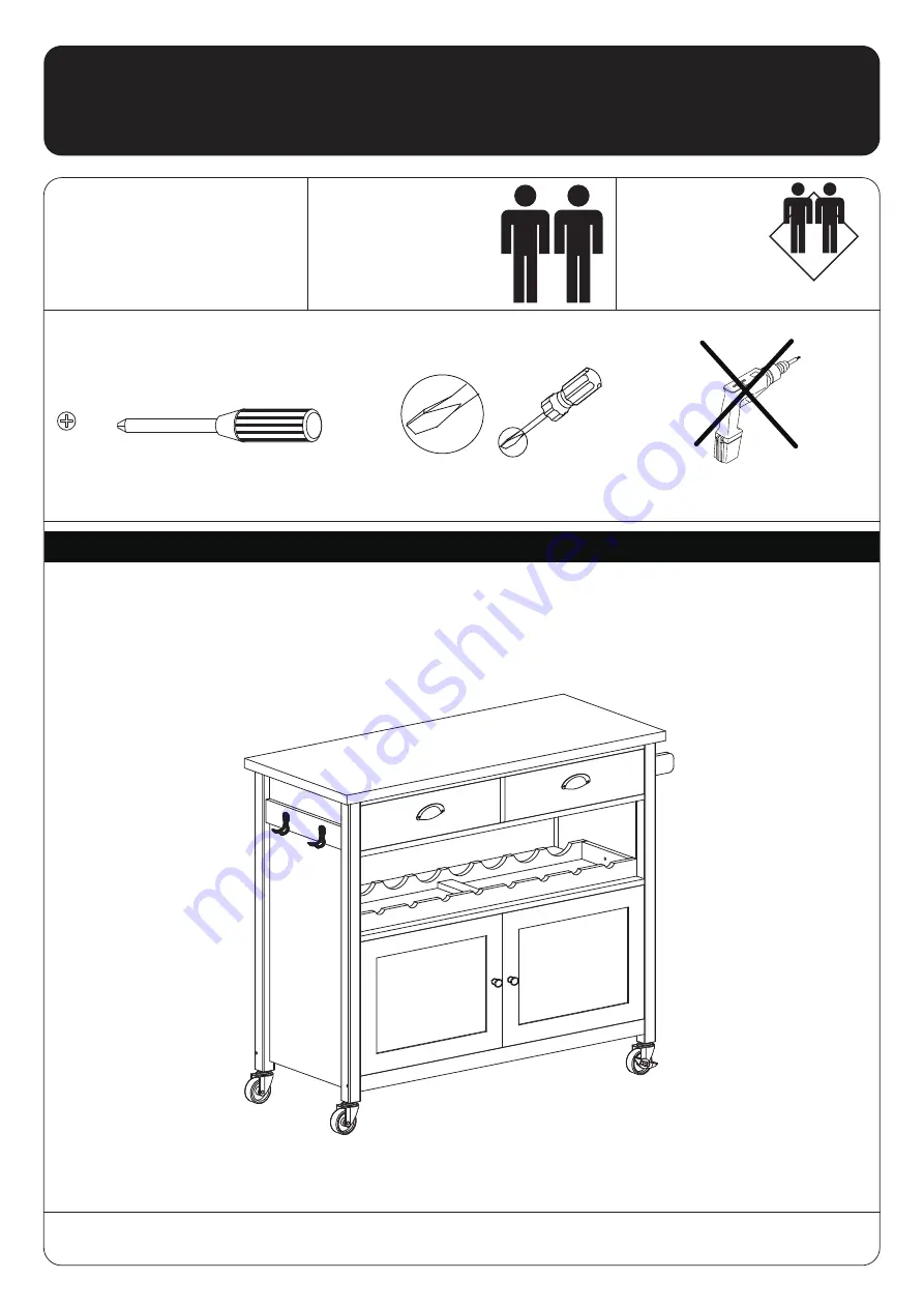 Meubilair Hampshire 102188 Assembly Instructions Manual Download Page 1