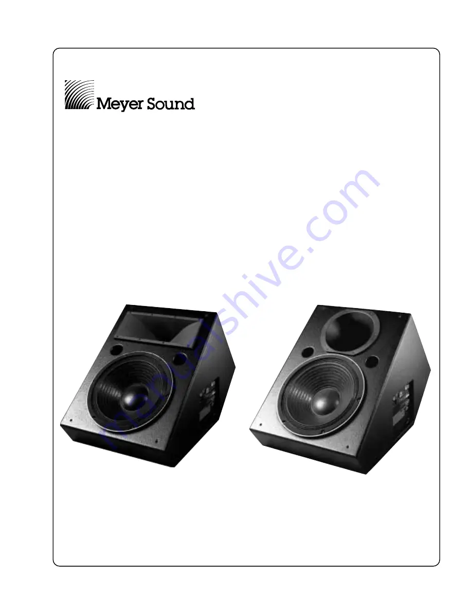 Meyer Sound Self-Powered Loudspeakers UM-100P Operating Instructions Manual Download Page 1