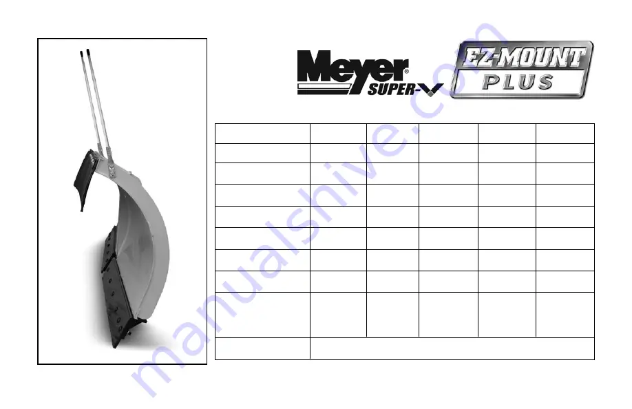 Meyer EZ-Mount Plus Operation And Maintenance Manual Download Page 6