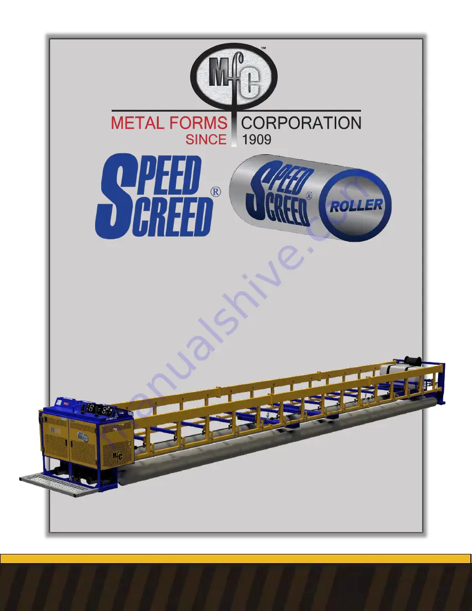 MFC SPEED CREED Operations & Parts Manual Download Page 1