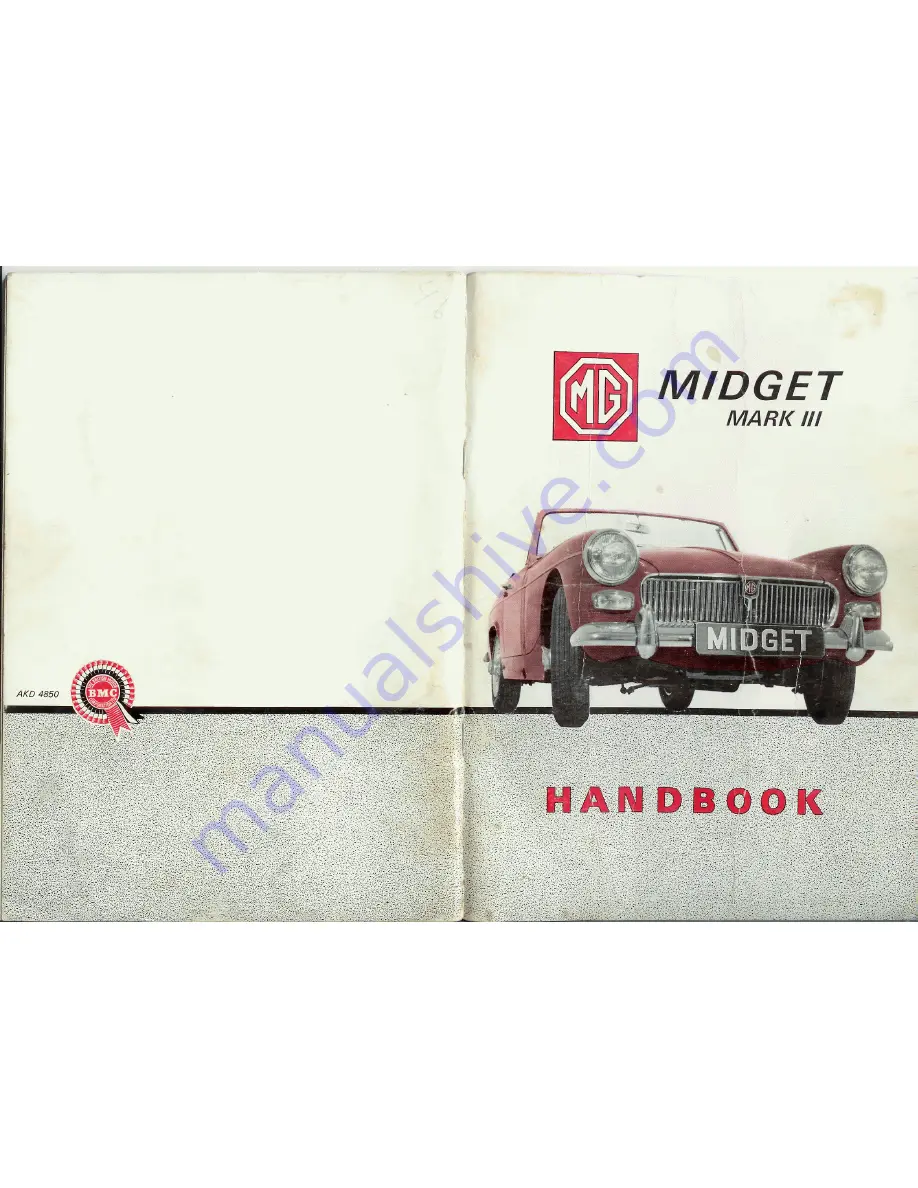 MG 1967 Midget Mark III Handbook Download Page 1