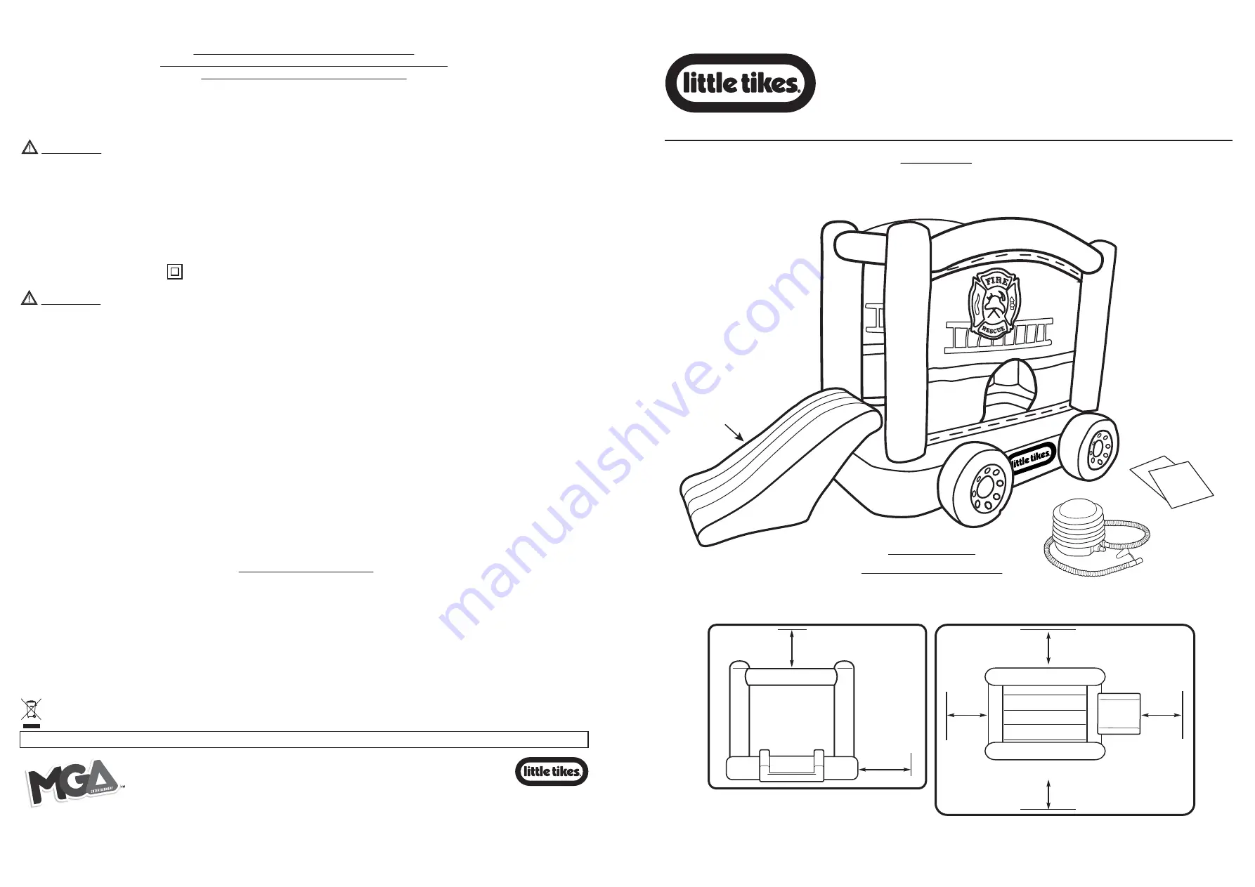 MGA Entertainment Little Tikes Firetruck Bouncer Quick Start Download Page 1