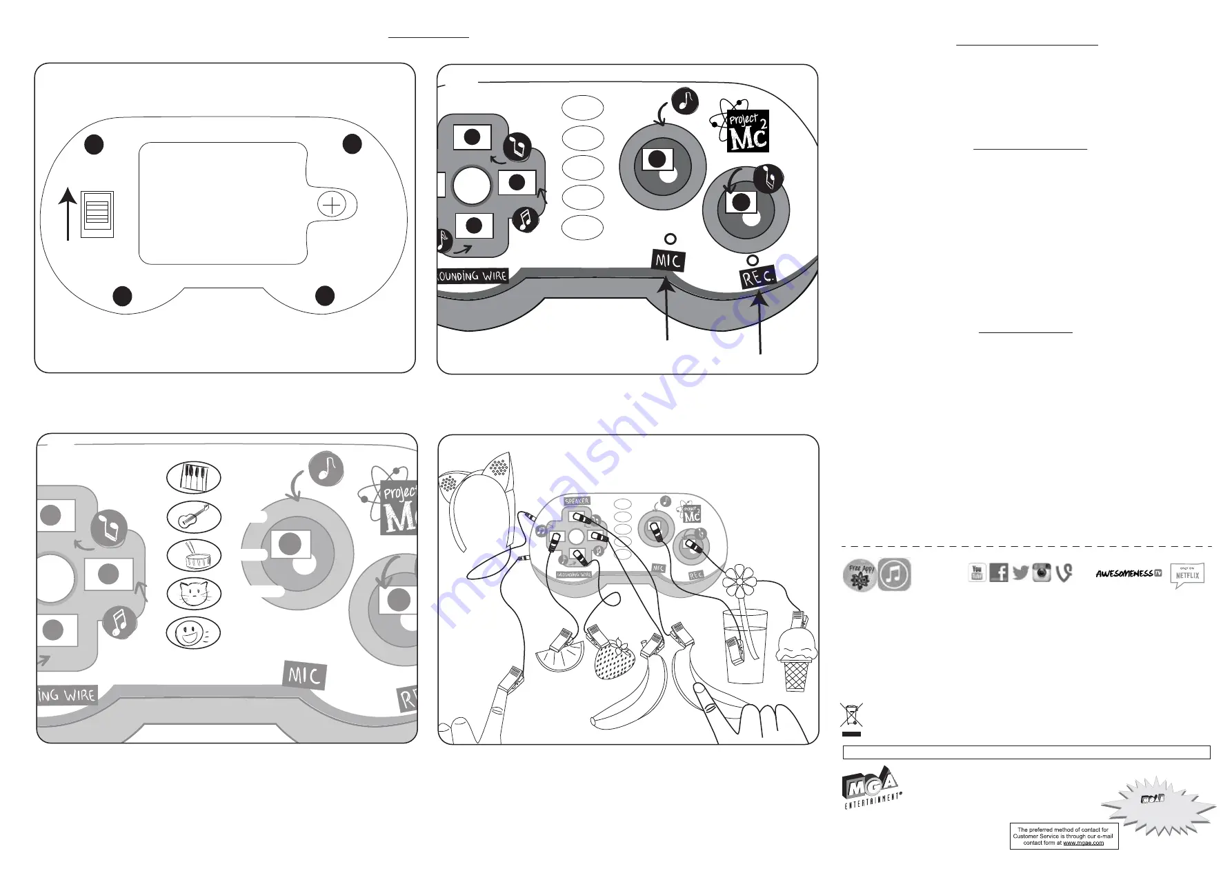 MGA Entertainment Project MC2 Circuit Beats Manual Download Page 2